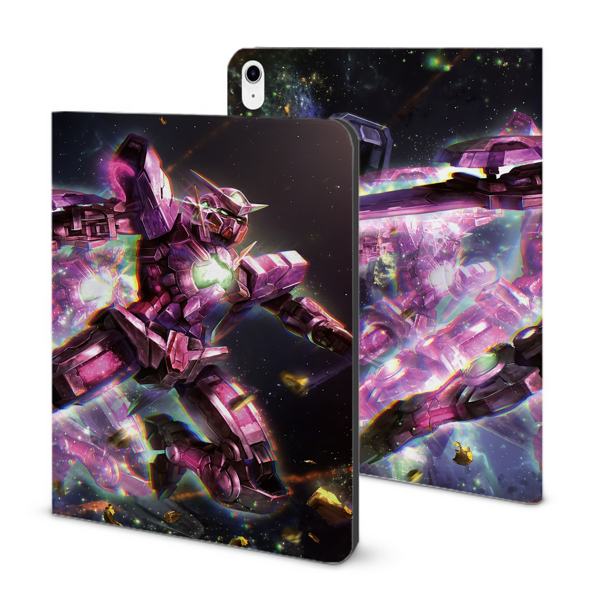 （画像用） 機動戦士ガンダム Mobile Suit Gundam IPad ケース ブック型 PUレザー TPU 耐衝撃 軽量 薄型 ペン収納なし 全面保護 IPad 各モデル対応